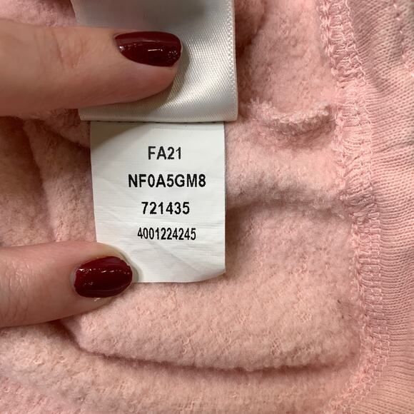 The North Face Hoodie Girls M Medium Pink Dome Fleece Line Pullover Pouch Pocket - Picture 9 of 12